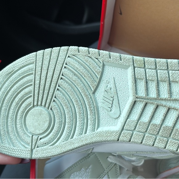 Nike Women's White and Light Green Sneakers - Picture 2 of 5